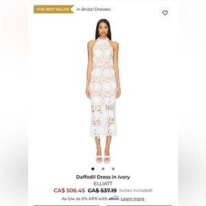 Elliatt Daffodil Dress in Ivory Size XS